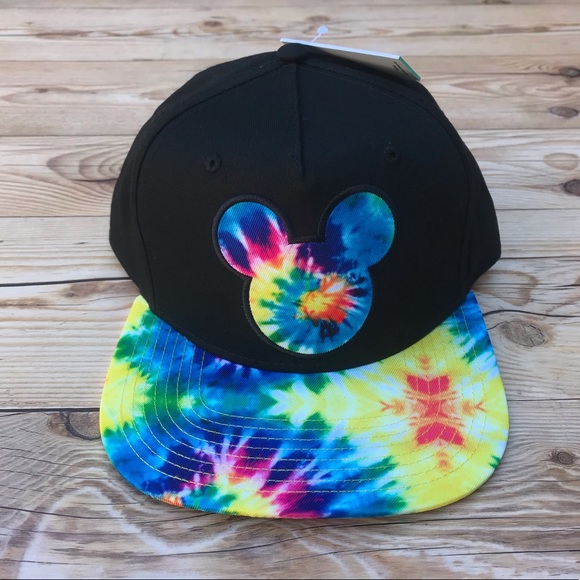 Neff | Accessories | Disney By Neff Black Tie Dye Mickey Mouse Hat ...